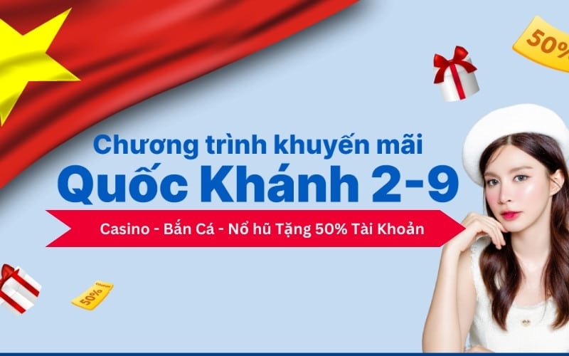 chương trình khuyến mãi chào mừng ngày Quốc khánh 2-9